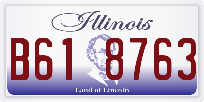 IL license plate B618763