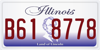 IL license plate B618778