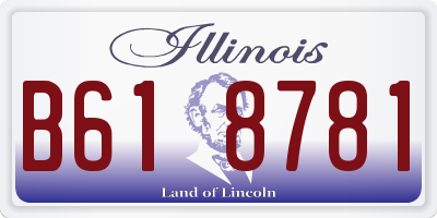 IL license plate B618781