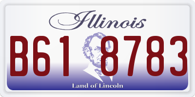 IL license plate B618783