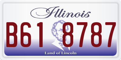 IL license plate B618787