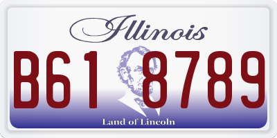 IL license plate B618789