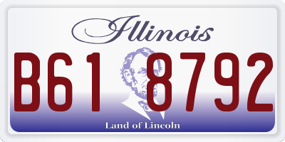 IL license plate B618792