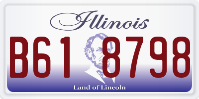 IL license plate B618798