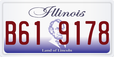 IL license plate B619178