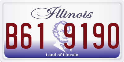 IL license plate B619190