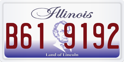 IL license plate B619192