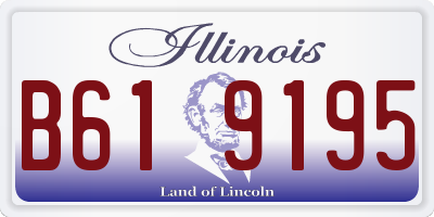 IL license plate B619195