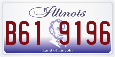IL license plate B619196