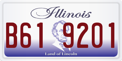 IL license plate B619201