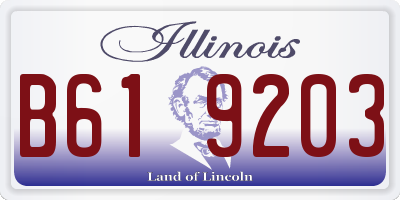 IL license plate B619203