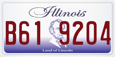 IL license plate B619204