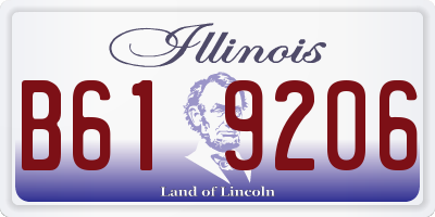 IL license plate B619206