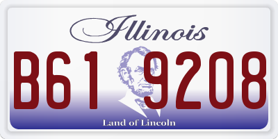 IL license plate B619208