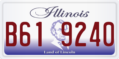 IL license plate B619240