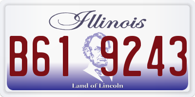 IL license plate B619243