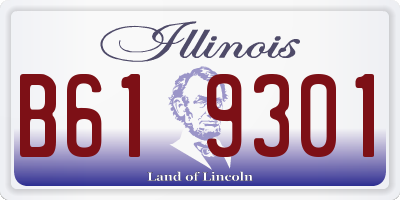 IL license plate B619301