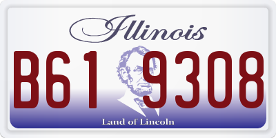 IL license plate B619308