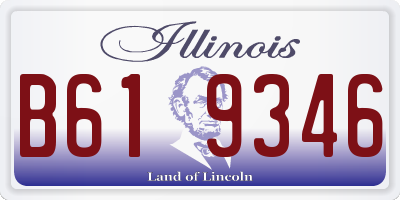 IL license plate B619346