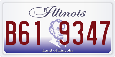 IL license plate B619347