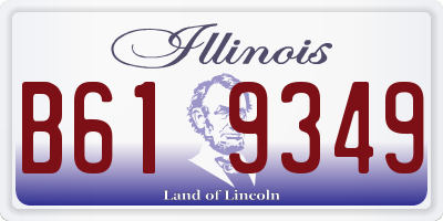 IL license plate B619349