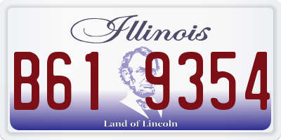 IL license plate B619354