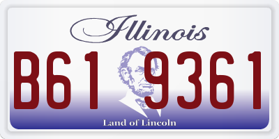 IL license plate B619361