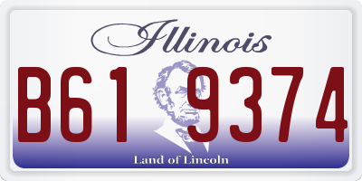 IL license plate B619374