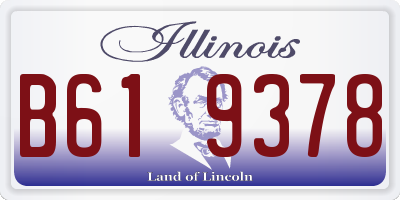 IL license plate B619378