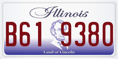 IL license plate B619380