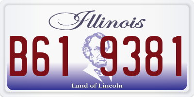 IL license plate B619381