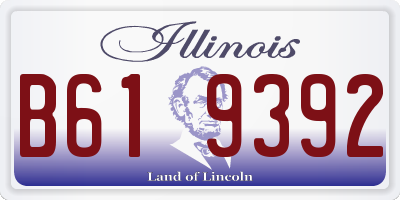 IL license plate B619392