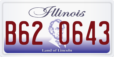 IL license plate B620643