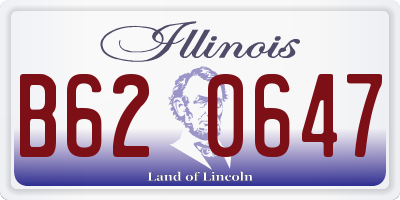IL license plate B620647