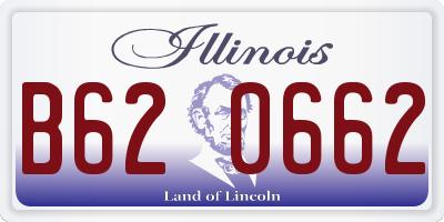 IL license plate B620662