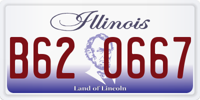 IL license plate B620667