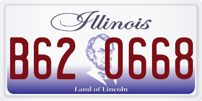 IL license plate B620668
