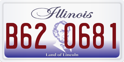 IL license plate B620681
