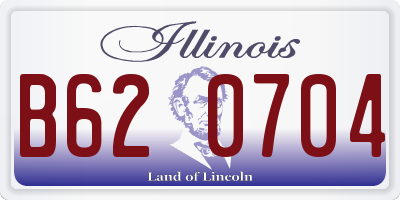 IL license plate B620704