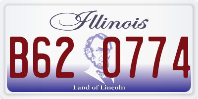 IL license plate B620774