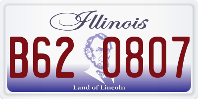 IL license plate B620807