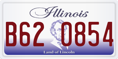 IL license plate B620854