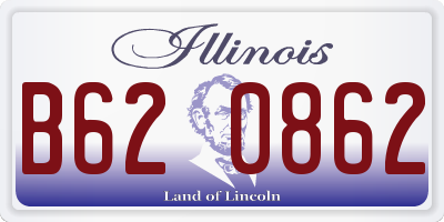 IL license plate B620862