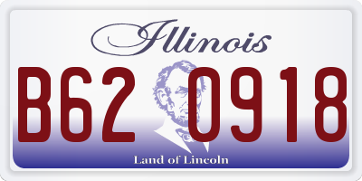 IL license plate B620918