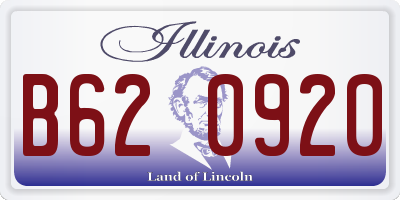 IL license plate B620920