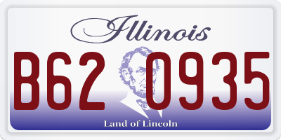 IL license plate B620935