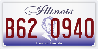 IL license plate B620940