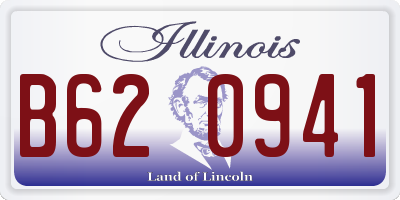 IL license plate B620941