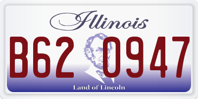 IL license plate B620947