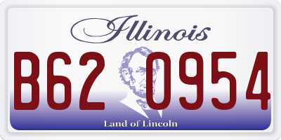 IL license plate B620954